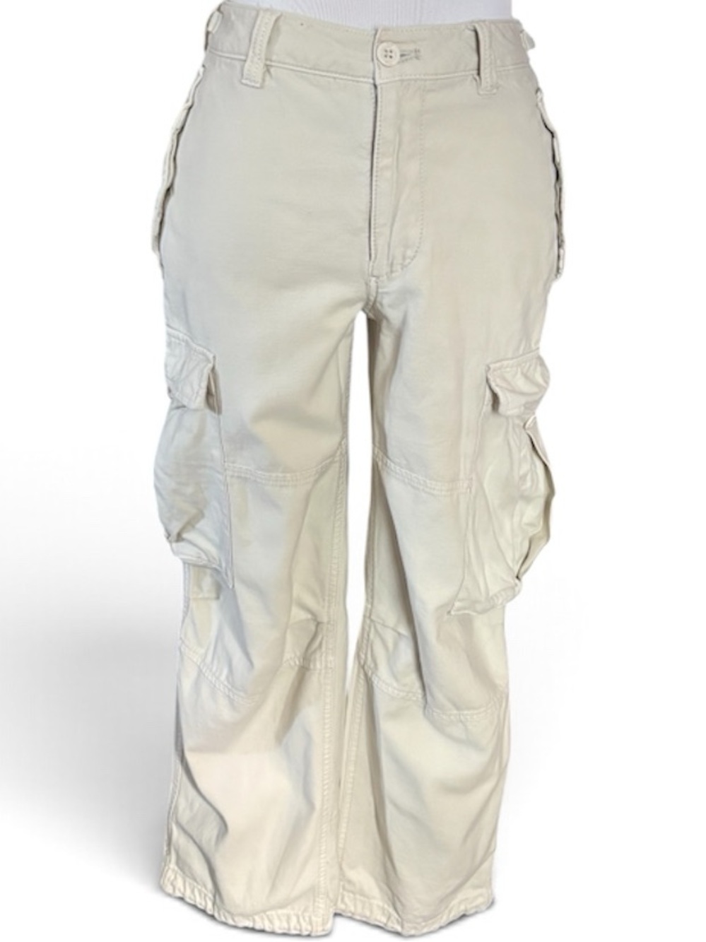 TNA Women's Wide Leg Supply Cargo Pants in Light Beige